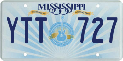 MS license plate YTT727