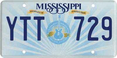 MS license plate YTT729