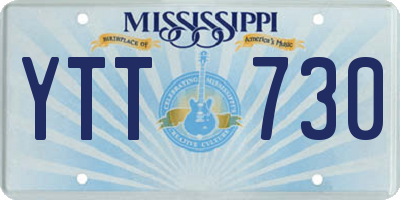 MS license plate YTT730