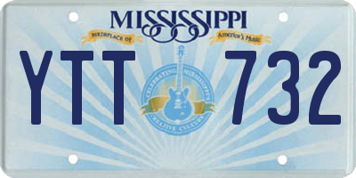 MS license plate YTT732