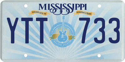 MS license plate YTT733