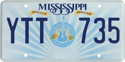 MS license plate YTT735