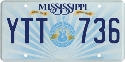 MS license plate YTT736