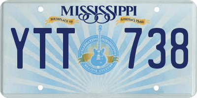 MS license plate YTT738