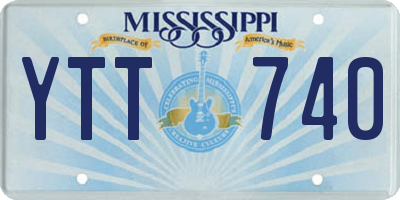 MS license plate YTT740
