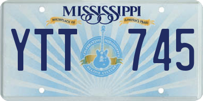 MS license plate YTT745