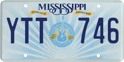 MS license plate YTT746