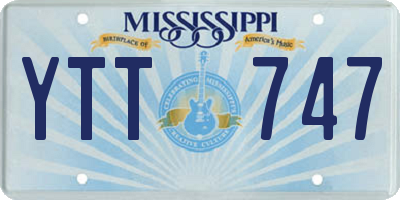 MS license plate YTT747