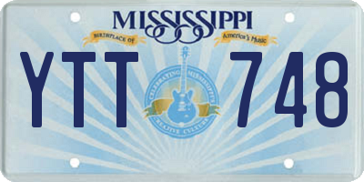 MS license plate YTT748