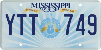 MS license plate YTT749