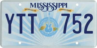 MS license plate YTT752