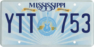 MS license plate YTT753