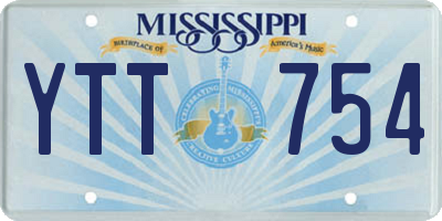 MS license plate YTT754