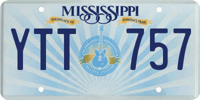 MS license plate YTT757