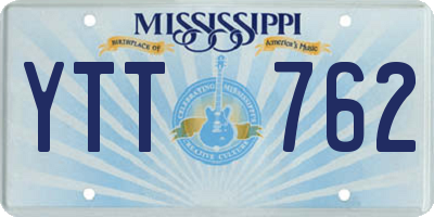 MS license plate YTT762