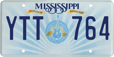 MS license plate YTT764