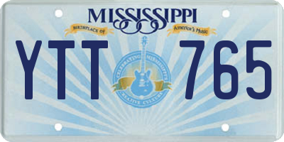MS license plate YTT765
