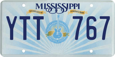 MS license plate YTT767