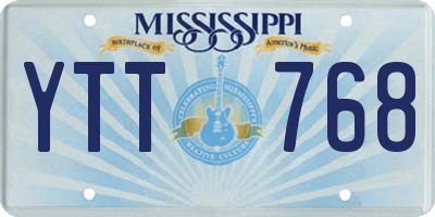 MS license plate YTT768