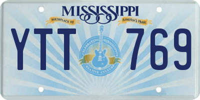 MS license plate YTT769
