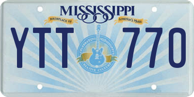 MS license plate YTT770