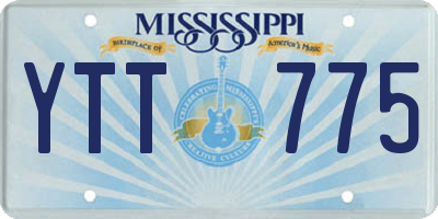 MS license plate YTT775