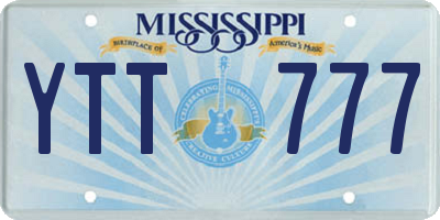 MS license plate YTT777