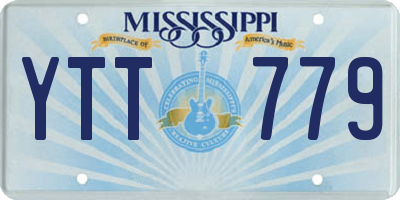 MS license plate YTT779