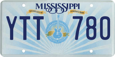 MS license plate YTT780