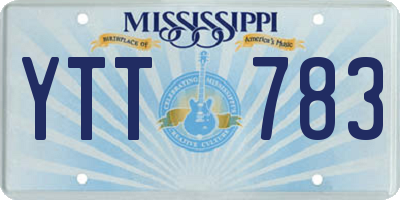 MS license plate YTT783