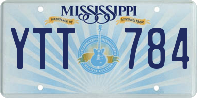 MS license plate YTT784