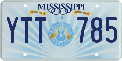 MS license plate YTT785