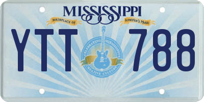 MS license plate YTT788