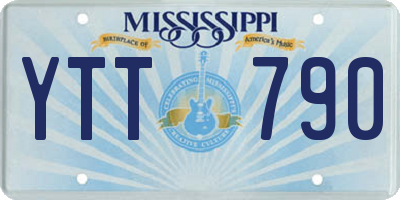 MS license plate YTT790