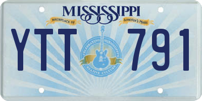 MS license plate YTT791