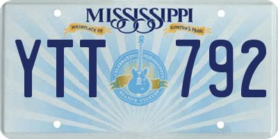 MS license plate YTT792