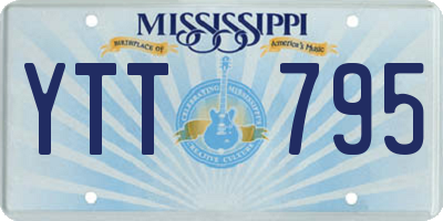 MS license plate YTT795