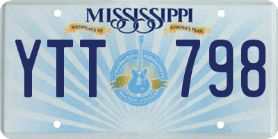 MS license plate YTT798