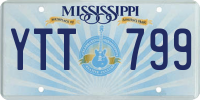 MS license plate YTT799