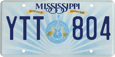 MS license plate YTT804