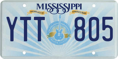 MS license plate YTT805