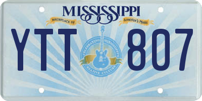 MS license plate YTT807