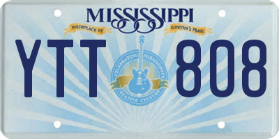 MS license plate YTT808