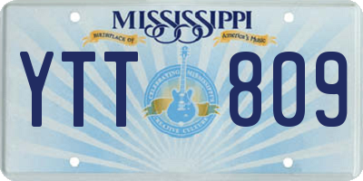 MS license plate YTT809