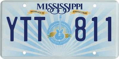 MS license plate YTT811