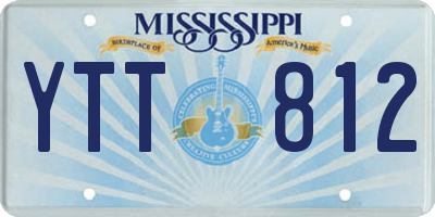 MS license plate YTT812
