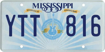 MS license plate YTT816