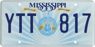 MS license plate YTT817