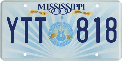 MS license plate YTT818