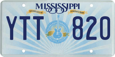 MS license plate YTT820